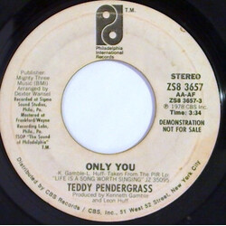 Teddy Pendergrass Only You USED VINYL 7INCH 45 RPM PROMO STEREO
