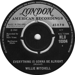 Willie Mitchell Everything Is Gonna Be Alright USED VINYL 7INCH 45 RPM SINGLE