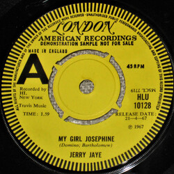 Jerry Jaye My Girl Josephine USED VINYL 7INCH 45 RPM PROMO