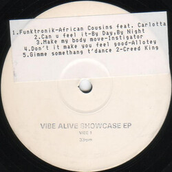 Various Vibe Alive Showcase EP USED VINYL 12INCH 33 S RPM EP WHITE LABEL