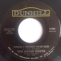 The Grass Roots Things I Should Have Said / Tip Of My Tongue USED VINYL 7INCH 45 RPM SINGLE STYRENE