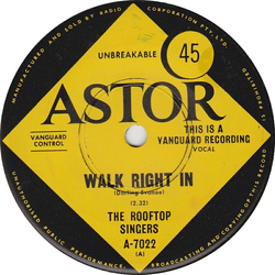 The Rooftop Singers Walk Right In Vinyl 7" USED