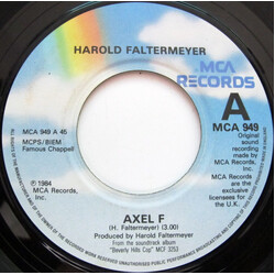 Harold Faltermeyer Axel F USED VINYL 7INCH 45 RPM SINGLE