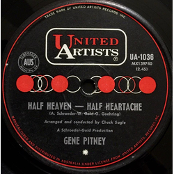 Gene Pitney Half Heaven - Half Heartache Vinyl 7" USED
