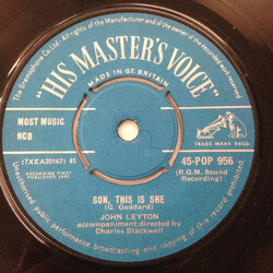 John Leyton Son, This Is She USED VINYL 7INCH 45 RPM