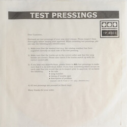 Demdike Stare Testpressing #001 USED VINYL 12INCH 45 RPM LIMITED EDITION