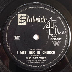 Box Tops I Met Her In Church Vinyl 7" USED