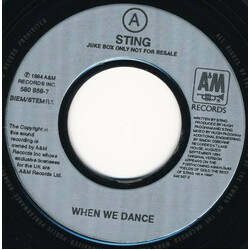 Sting When We Dance USED VINYL 7INCH 45 RPM SINGLE JUKEBOX