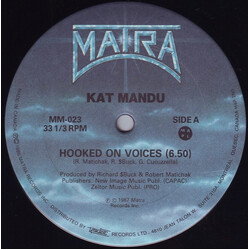 Kat Mandu Hooked On Voices USED VINYL 12INCH 33 S RPM MAXI-SINGLE REISSUE