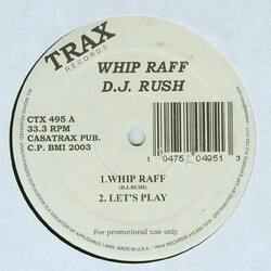 DJ Rush Whip Raff USED VINYL 12INCH 33 S RPM PROMO