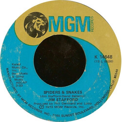 Jim Stafford Spiders & Snakes USED VINYL 7INCH 45 RPM SINGLE STYRENE