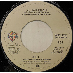 Al Jarreau All USED VINYL 7INCH 45 RPM SINGLE