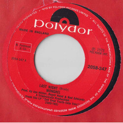 Mongrel (8) Last Night USED VINYL 7INCH 45 RPM SINGLE