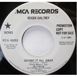 Roger Daltrey Giving It All Away USED VINYL 7INCH SINGLE PROMO STEREO MONO