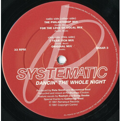 Systematic (4) Dancin' The Whole Night USED VINYL 12INCH 33 S RPM