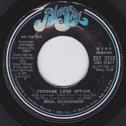 Rick Derringer Teenage Love Affair USED VINYL 7INCH 45 RPM PROMO STYRENE STEREO MONO