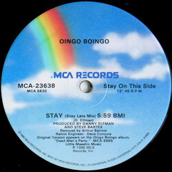 Oingo Boingo Stay / Dead Man's Party USED VINYL 12INCH 45 RPM SINGLE