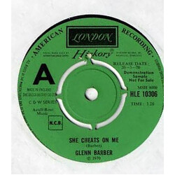 Glenn Barber She Cheats On Me USED VINYL 7INCH 45 RPM SINGLE PROMO