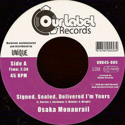 Osaka Monaurail Signed, Sealed, Delivered I'm Yours / Supershine #9 USED VINYL 7INCH 45 RPM SINGLE