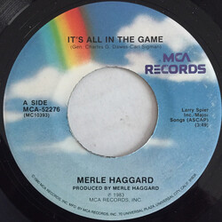 Merle Haggard It's All In The Game USED VINYL 7INCH SINGLE 45 RPM