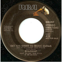 Starship (2) Set The Night To Music USED VINYL 7INCH 45 RPM PROMO