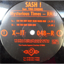 Sash! / Tina Cousins Mysterious Times - RMXs USED VINYL 12INCH