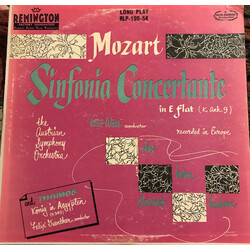 Wolfgang Amadeus Mozart / Kurt Wöss / Tonkünstler Orchestra / Felix Günther Mozart Sinfonia Concertante In E Flat Vinyl LP USED