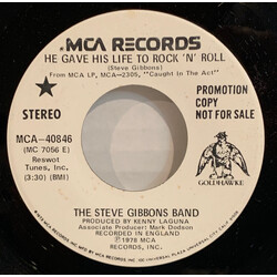 Steve Gibbons Band He Gave His Life To Rock 'N' Roll USED VINYL 7INCH 45 RPM SINGLE PROMO STEREO