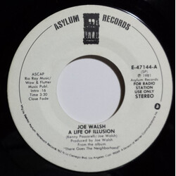 Joe Walsh A Life Of Illusion USED VINYL 7INCH 45 RPM PROMO STEREO MONO