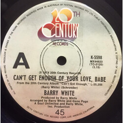 Barry White Can't Get Enough Of Your Love, Babe USED VINYL 7INCH 45 RPM SINGLE