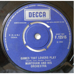 Mantovani And His Orchestra Games That Lovers Play Vinyl 7" USED