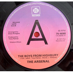 Arsenal FC The Boys From Highbury USED VINYL 7INCH 45 RPM PROMO