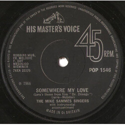 Mike Sammes Singers Somewhere My Love / What Do I Do? USED VINYL 7INCH 45 RPM REPRESS