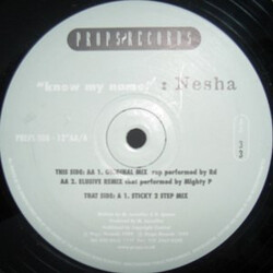 Nesha Know My Name VINYL 12" USED