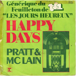 Pratt & McClain / Brotherlove Happy Days USED VINYL 7INCH 45 RPM SINGLE
