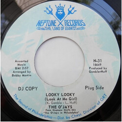 The O'Jays Looky Looky (Look At Me Girl) / Let Me In Your World USED VINYL 7INCH 45 RPM PROMO STYRENE