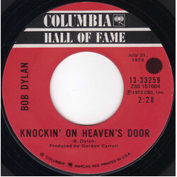Bob Dylan Knockin' On Heaven's Door / A Fool Such As I USED VINYL 7INCH 45 RPM STYRENE
