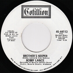 Bob Lance Brother's Keeper USED VINYL 7INCH 45 RPM PROMO