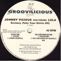 Johnny Vicious / Lula Ecstacy (Take Your Shirts Off) USED VINYL 12INCH 45 RPM