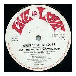 Anthony Malvo / Daddy Lizard / Jimmy Riley Girls Greatest Lover / One More Try USED VINYL 12INCH 45 RPM