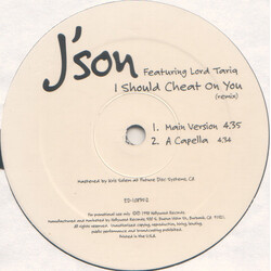J'Son / Lord Tariq I Should Cheat On You (Remix) USED VINYL SINGLE PROMO 12INCH 33 S RPM