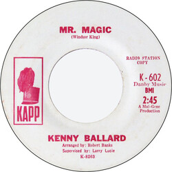 Kenny Ballard Mr. Magic / Oh! How I Cried USED VINYL 7INCH 45 RPM SINGLE PROMO