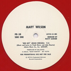 Mary Wilson Red Hot VINYL 12" USED