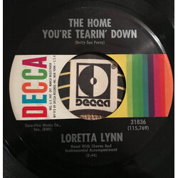 Loretta Lynn The Home You're Tearin' Down USED VINYL 7INCH 45 RPM