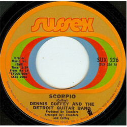 Dennis Coffey And The Detroit Guitar Band Scorpio USED VINYL 7INCH 45 RPM SINGLE STYRENE
