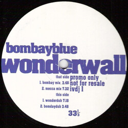 Bombayblue Wonderwall USED VINYL 12INCH 33 S RPM PROMO