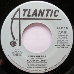 Roger Daltrey After The Fire USED VINYL 7INCH 45 RPM PROMO