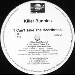 Killer Bunnies I Can't Take The Heartbreak USED VINYL 12INCH PROMO