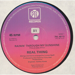 The Real Thing Rainin' Through My Sunshine USED VINYL 12INCH 45 RPM