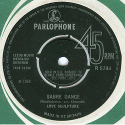Love Sculpture Sabre Dance Vinyl 7" USED